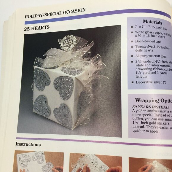 Vintage 2 Book Set Creative Gift Wrapping Fun Easy Simply Shreds Ribbon Shredder - Picture 7 of 16